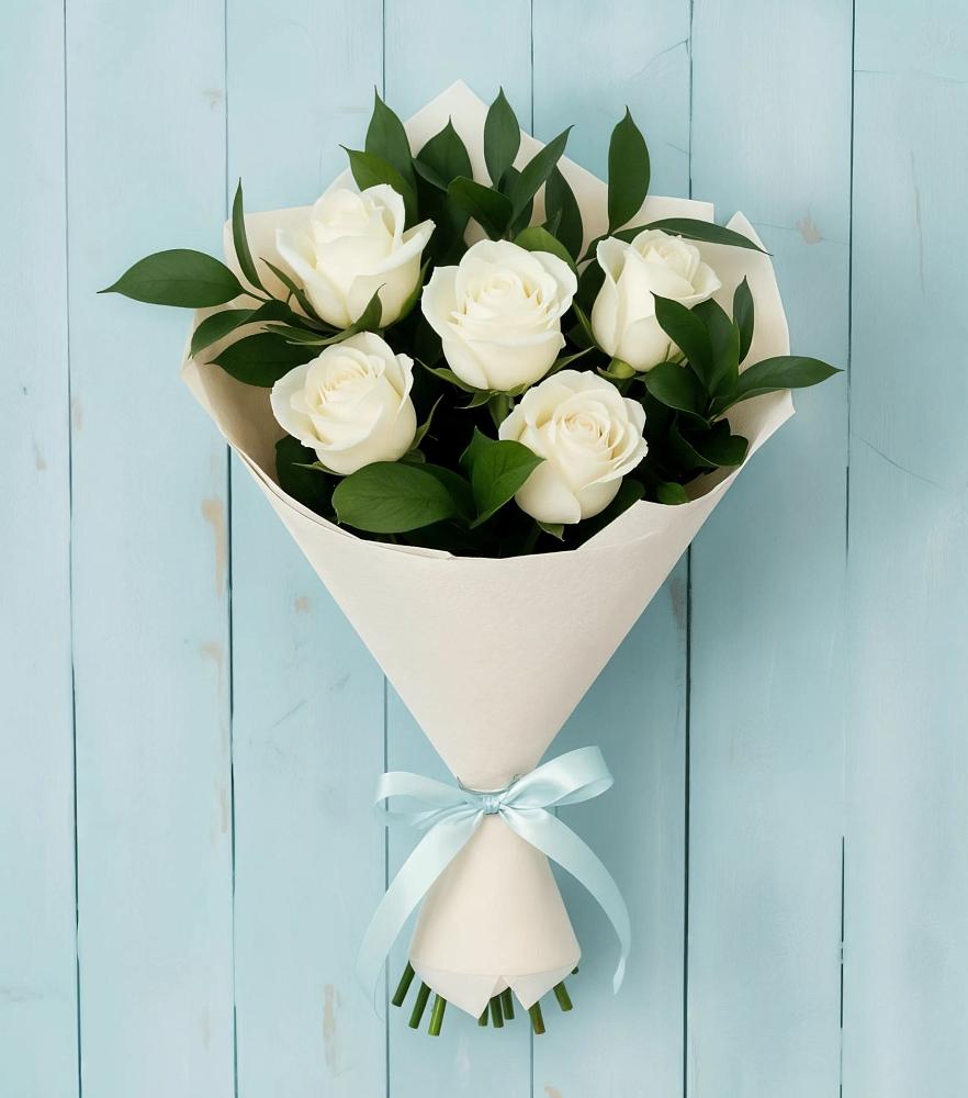 Букет цветов из: Розы в Старощербиновской