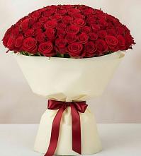 Букет 101 Красная роза Милано #REPLACE_PRED# Старощербиновской