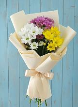 Букет цветов из:  Хризантемы в Старощербиновской