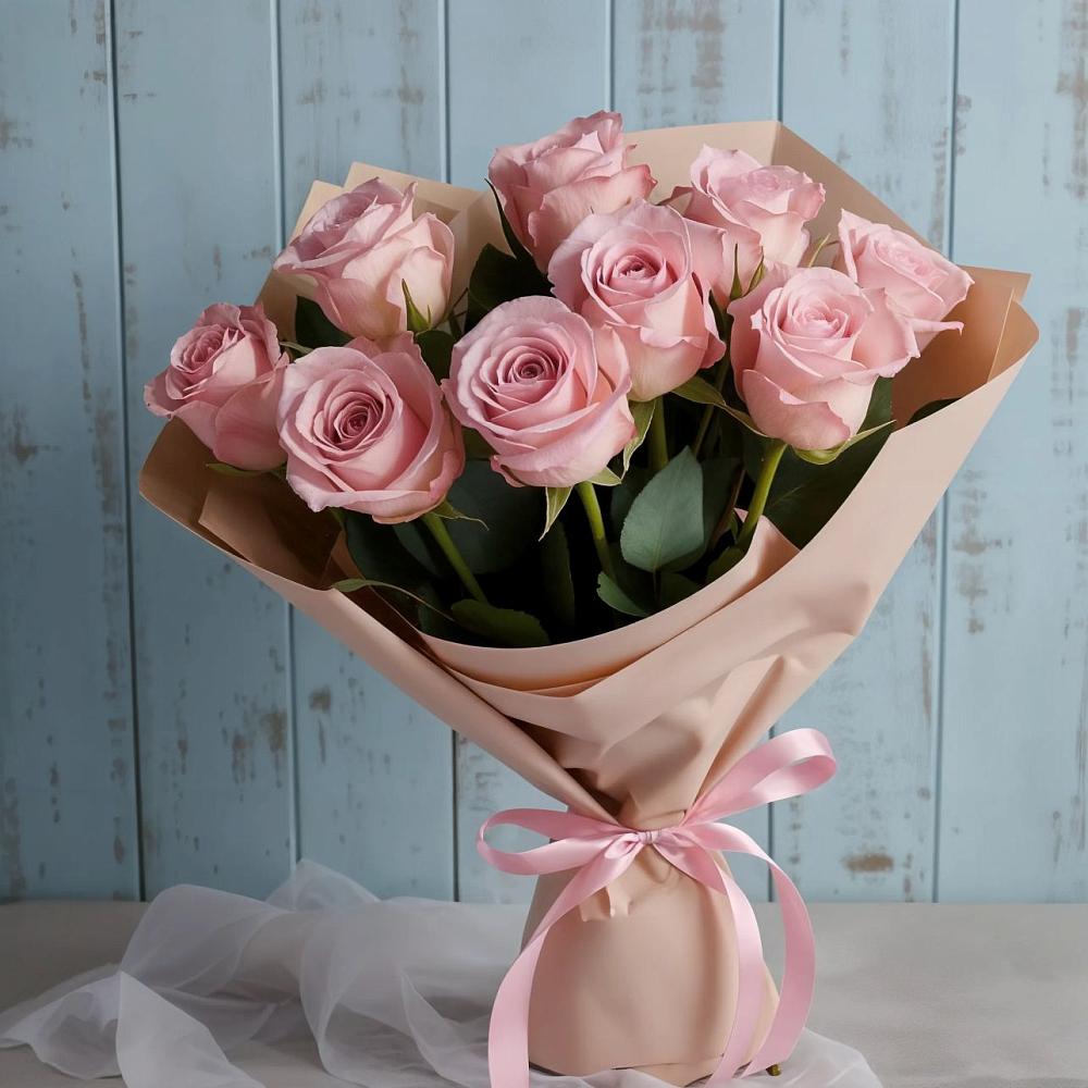 Букет цветов из: Розы в Старощербиновской