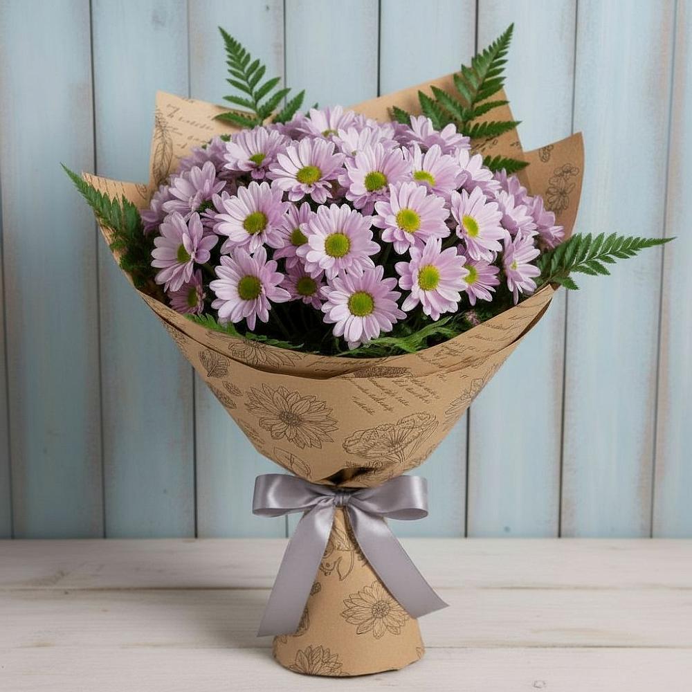 Букет цветов из: Хризантемы в Старощербиновской