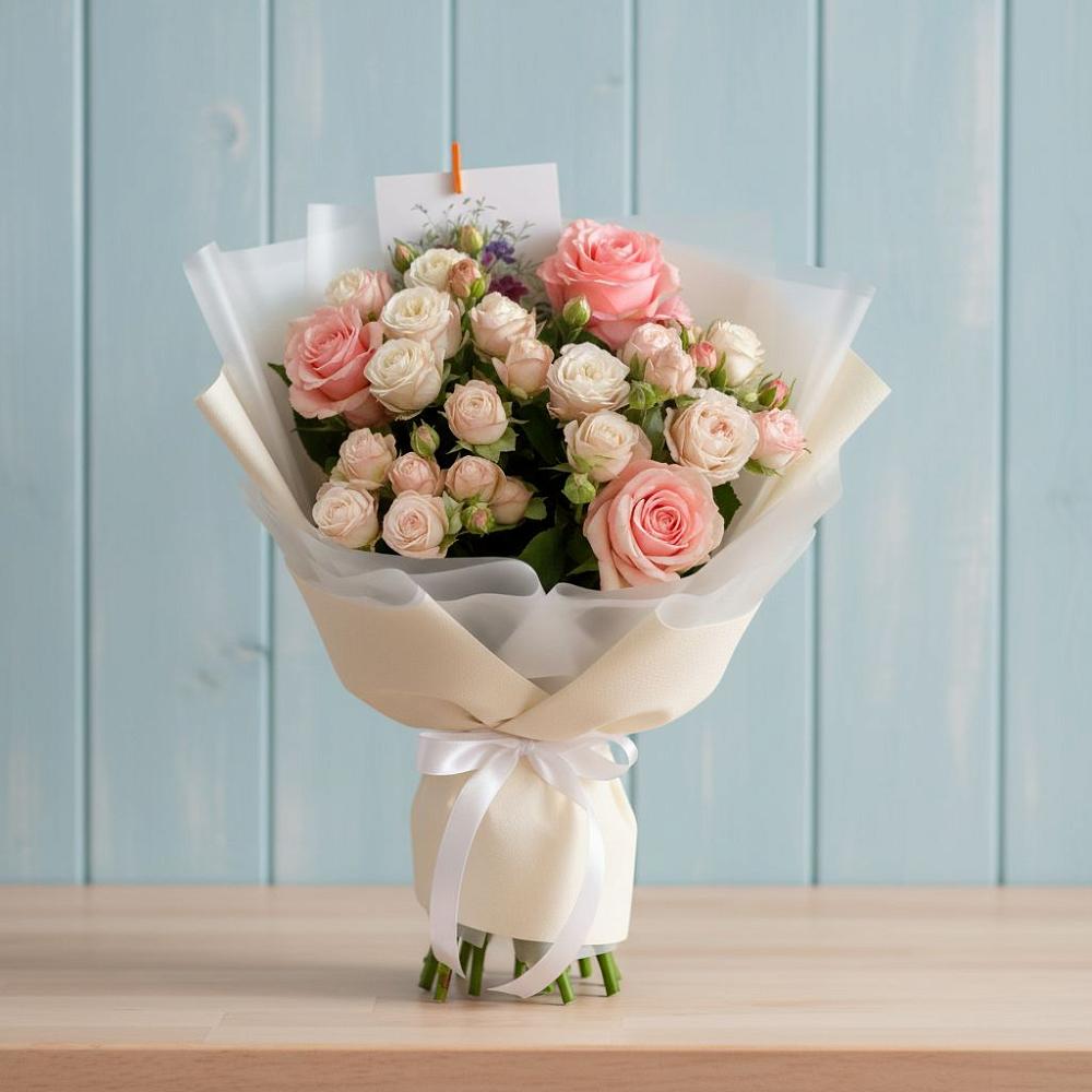 Букет цветов из: Розы в Старощербиновской