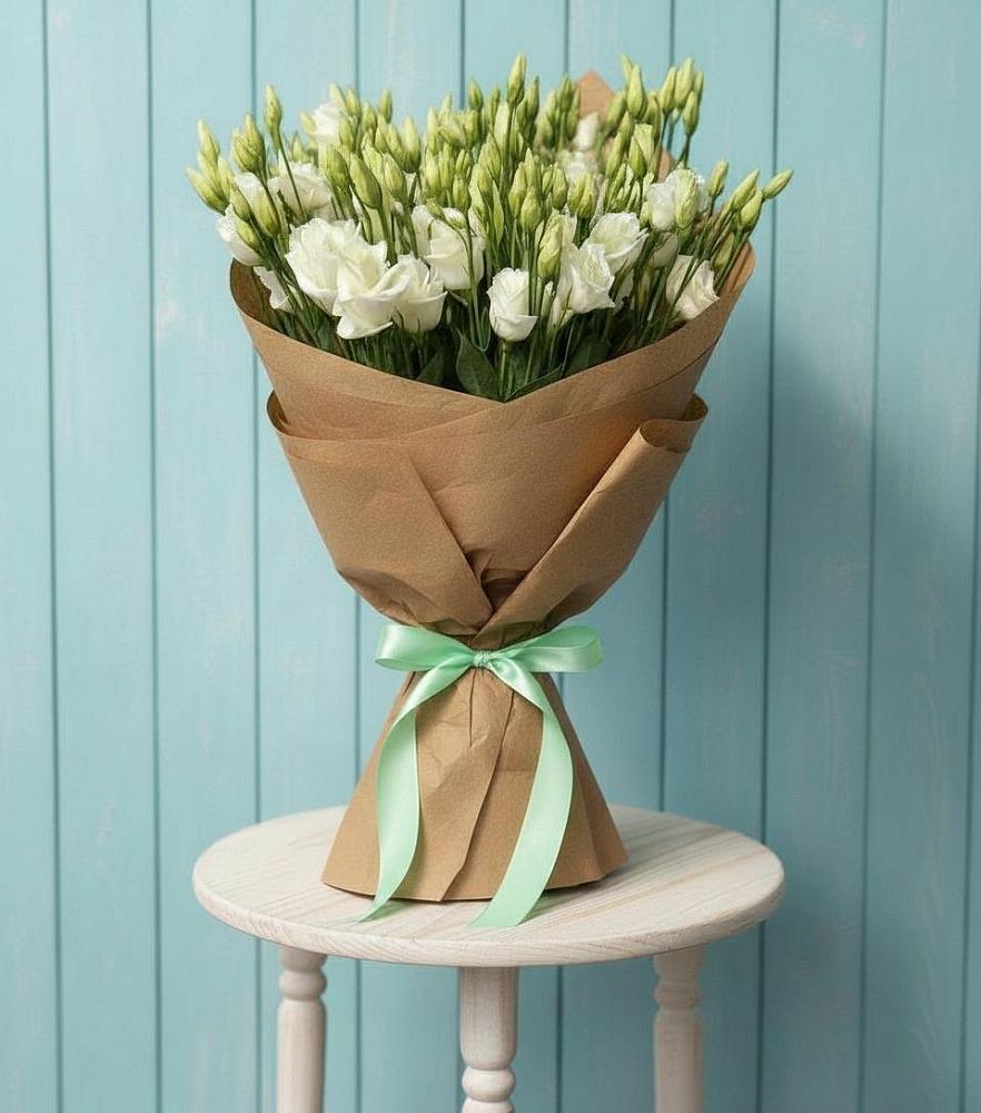 Букет цветов из: Лизиантусы в Старощербиновской