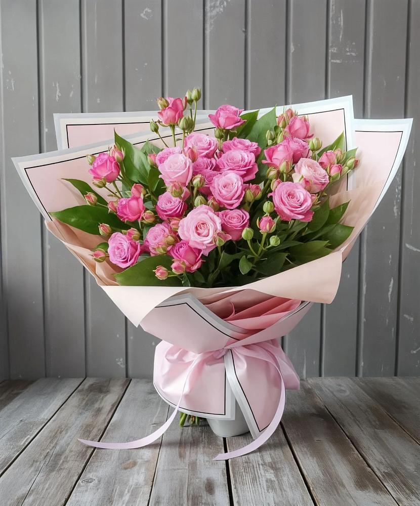 Букет Розовый кустик в Старощербиновской