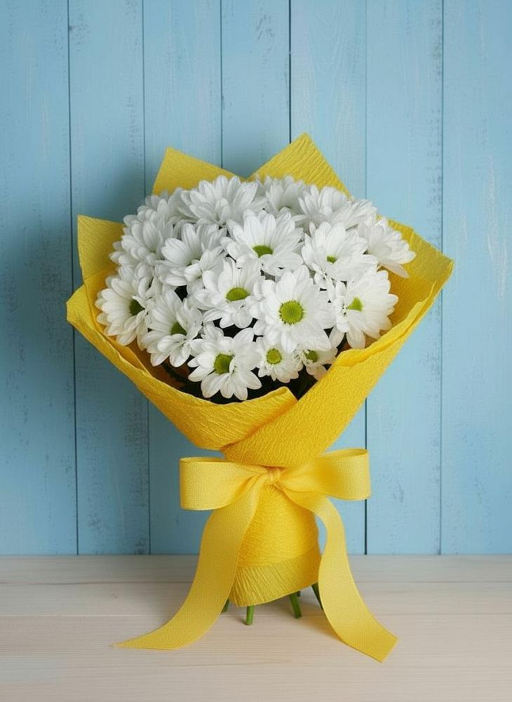 Букет цветов из: Хризантемы в Старощербиновской