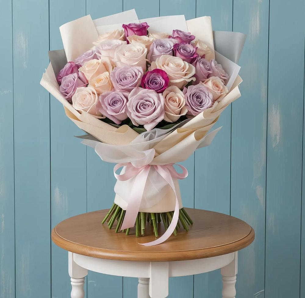 Букет цветов из: Розы в Старощербиновской