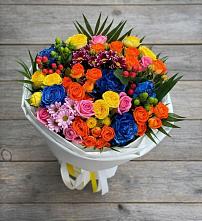 Букет цветов из:  Розы и Хризантемы в Старощербиновской