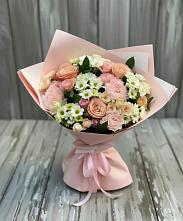 Букет цветов из:  Гвоздики, Розы и Хризантемы #REPLACE_PRED# Старощербиновской