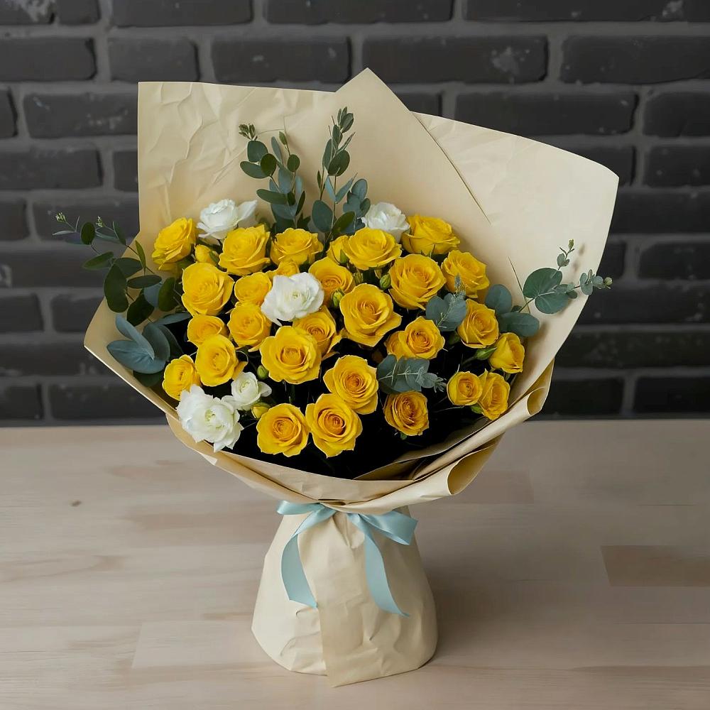 Букет цветов из: Розы в Старощербиновской