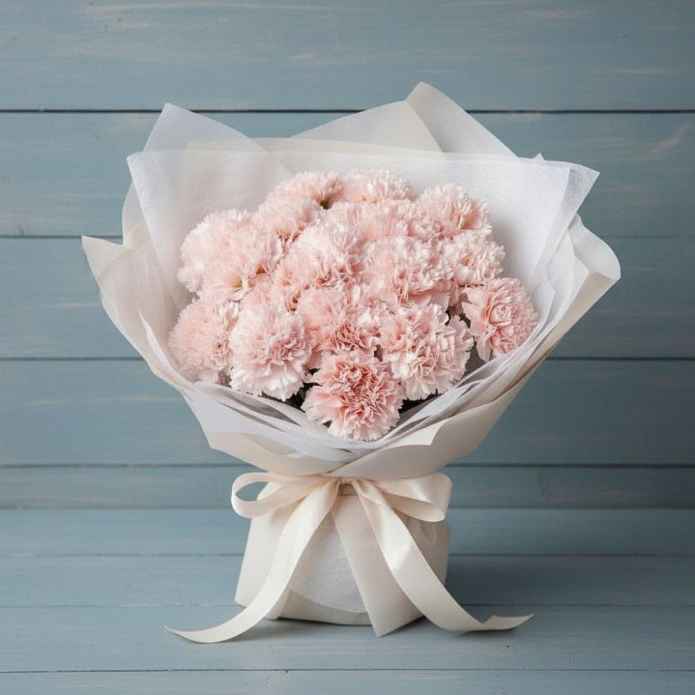 Букет цветов из: Гвоздики в Старощербиновской