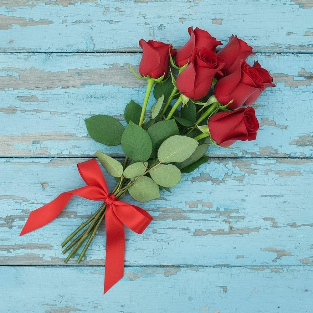 Букет Красные розы в Старощербиновской