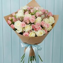 Букет цветов из:  Розы в Старощербиновской